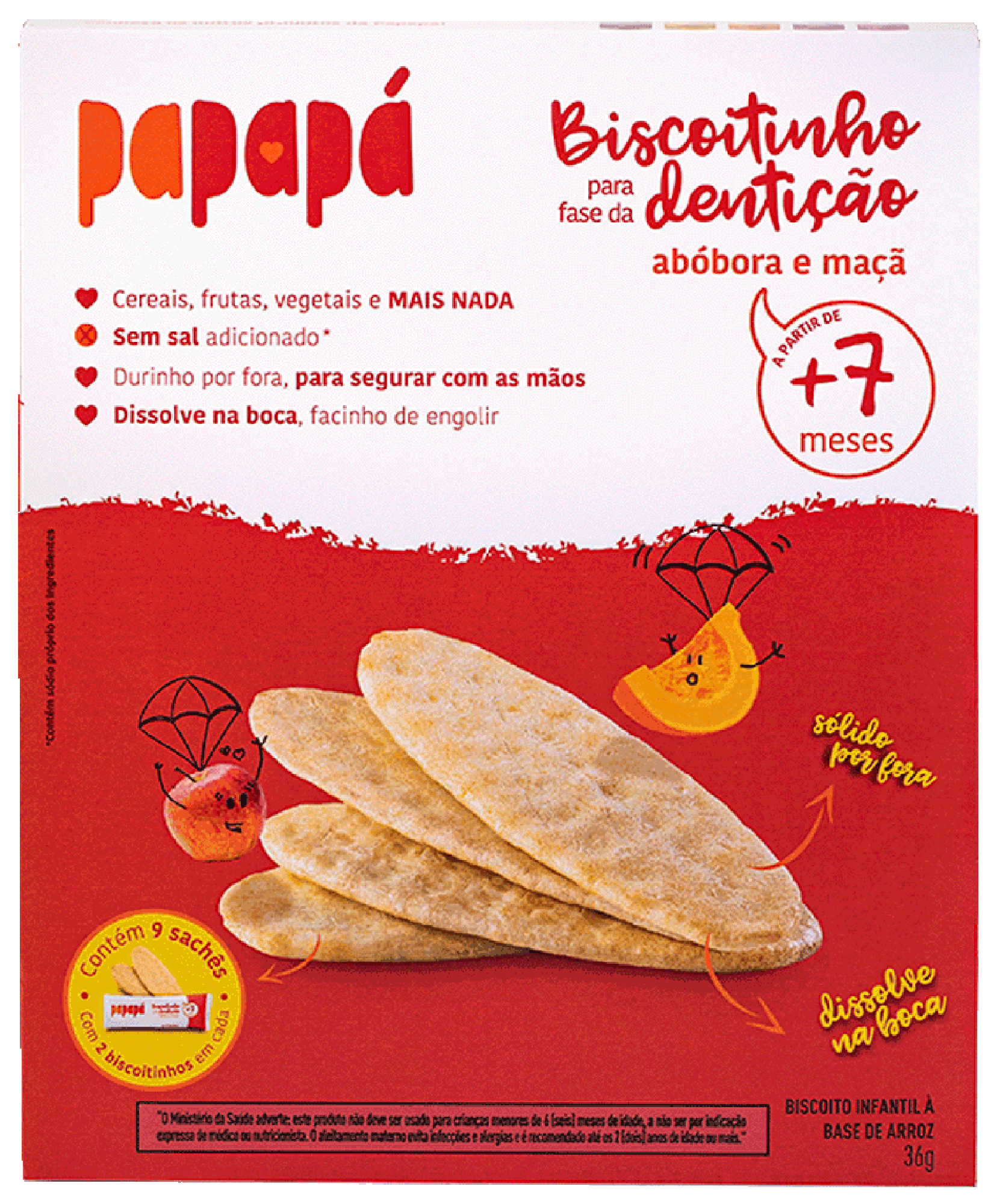 Biscoitinho para Fase da Dentição Maçã e Abóbora