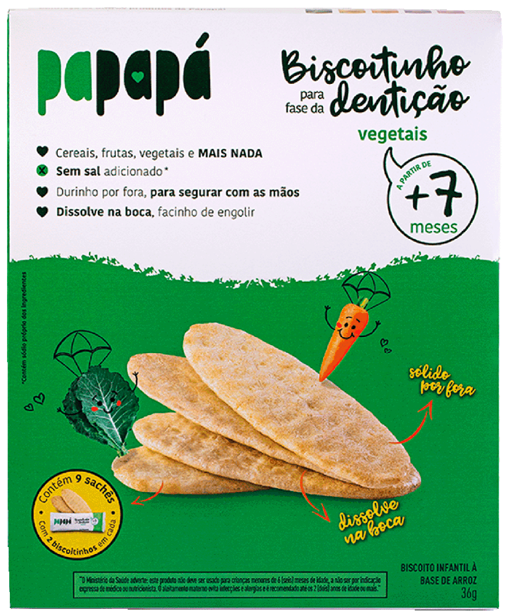 Biscoitinho para Fase da Dentição Vegetais