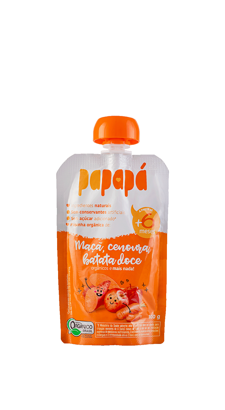 Papinha Orgânica Maçã, Cenoura e Batata-doce