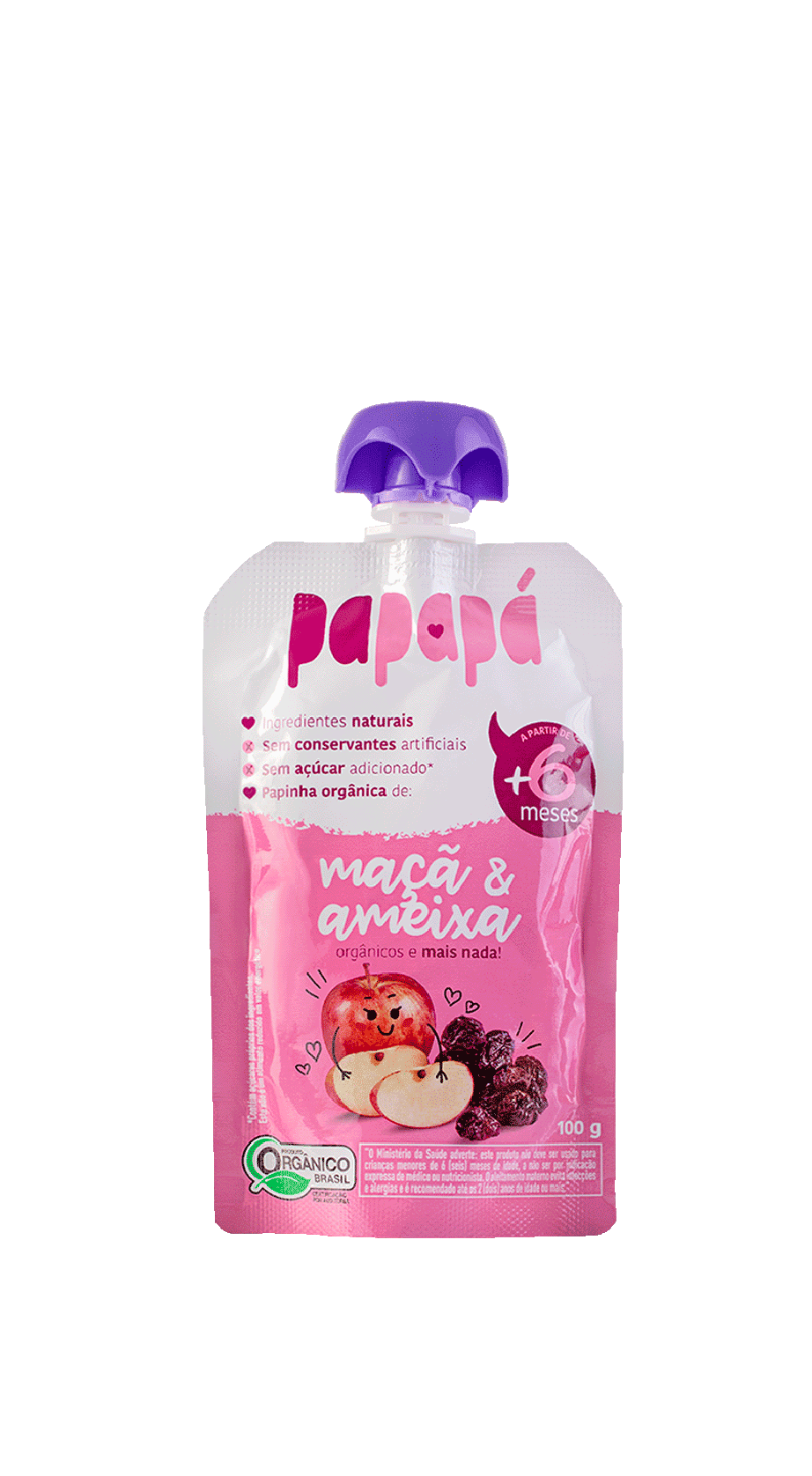 Papinha Orgânica Maçã e Ameixa