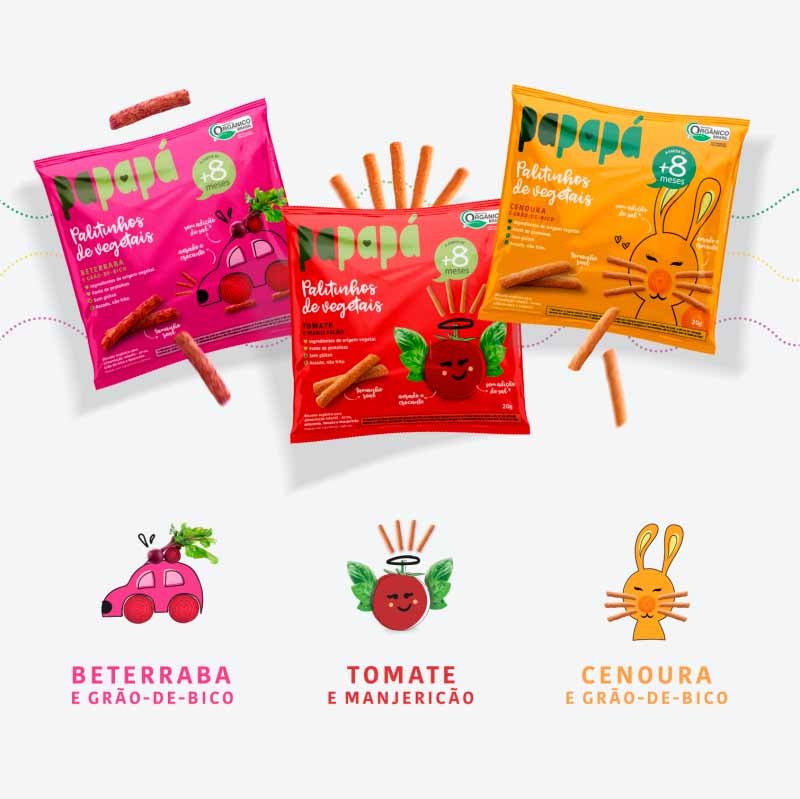 Conheça os palitinhos de vegetais Papapá